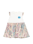 Abito per neonata ETRO KIDS bianco con motivo paisley - Rubino Kids