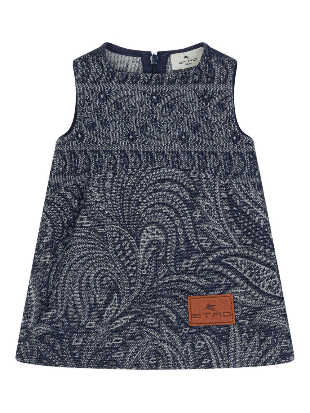 Abito per neonata ETRO Kids blu con motivo Paisley - Rubino Kids