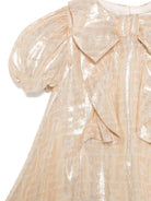 Abito per neonata Fendi Kids color oro con applicazione fiocco - Rubino Kids