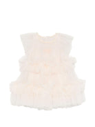 Abito per neonata Fendi Kids rosa con ricamo logo sul davanti - Rubino Kids