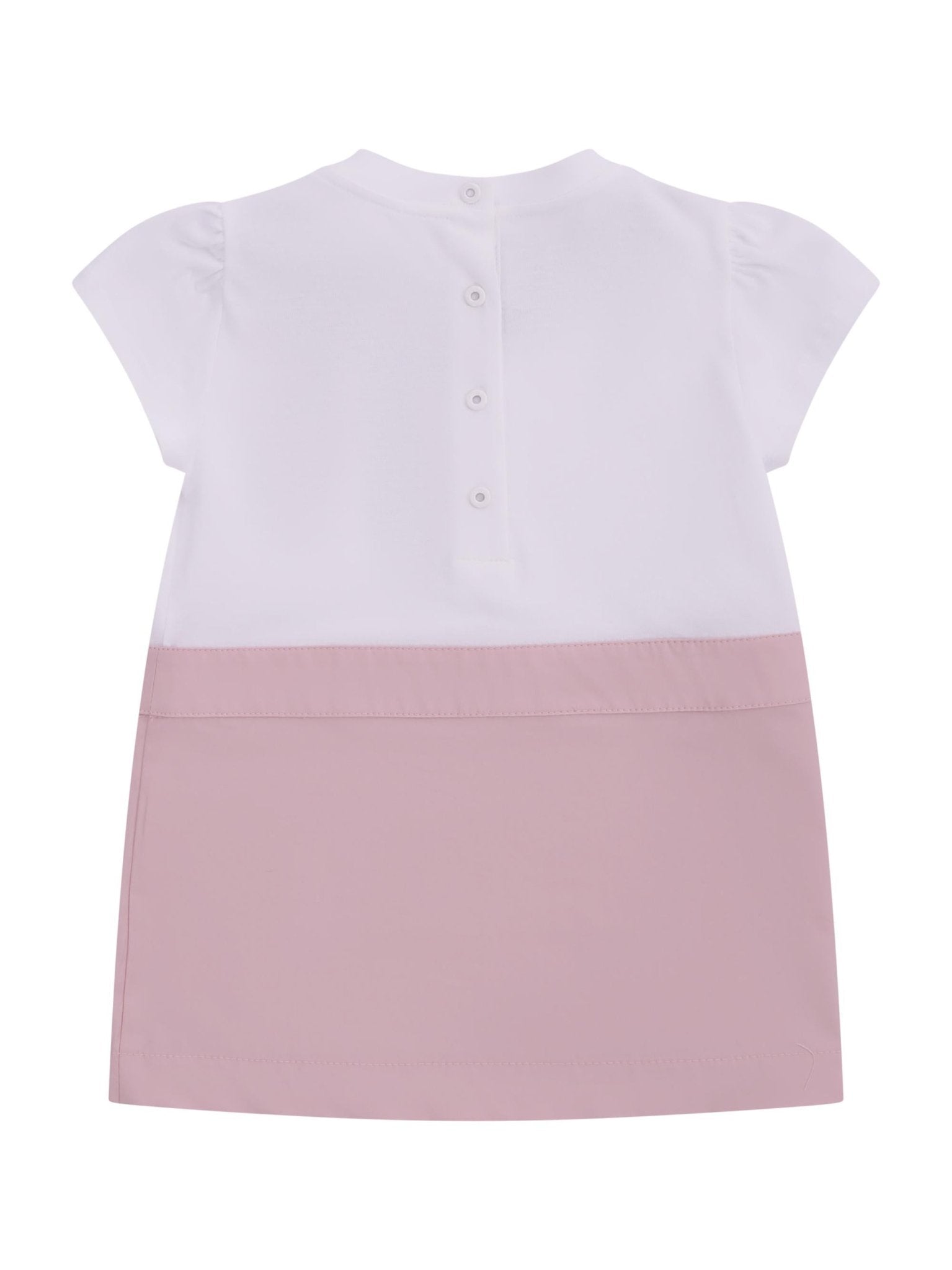 Abito per neonata Fendi Kids rosa con stampa fiocco - Rubino Kids