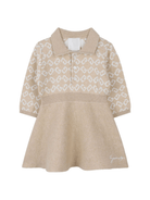 Abito per neonata Givenchy Kids beige con motivo jacquard - Rubino Kids