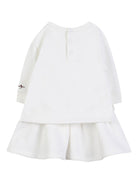 Abito per neonata Givenchy Kids bianco con stampa muso gatto - Rubino Kids