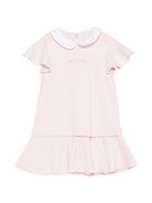 Abito per neonata Givenchy Kids rosa con colletto alla Peter Pan - Rubino Kids