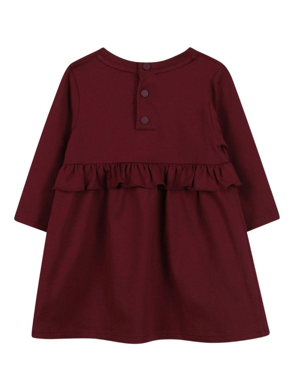 Abito per neonata Givenchy Kids rosso con stampa con logo - Rubino Kids