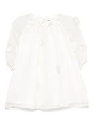 Abito per neonata JESURUM BABY Beatrice bianco con maniche semitrasparenti - Rubino Kids