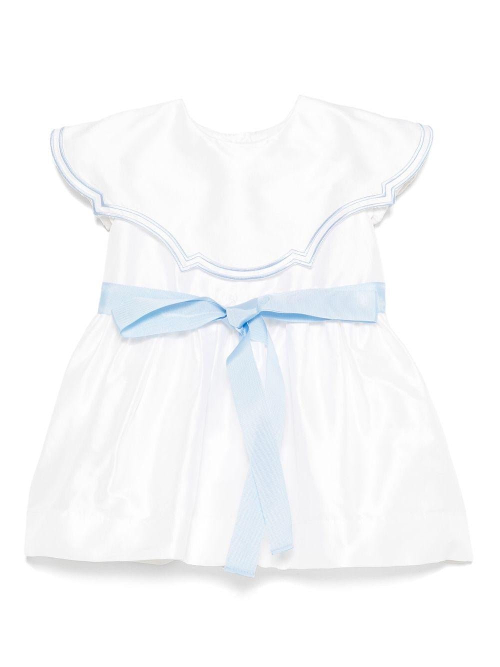 Abito per neonata JESURUM BABY Elettra bianco con dettaglio fiocco - Rubino Kids