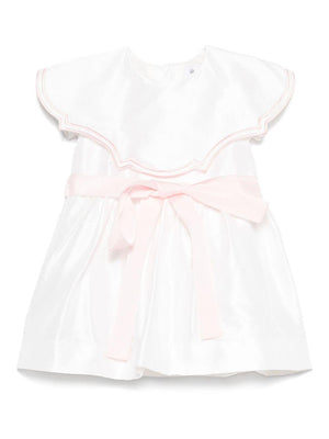 Abito per neonata JESURUM BABY Elettra bianco con dettaglio fiocco