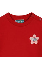 Abito per neonata Kenzo Kids rosso con stampa a fiori con logo - Rubino Kids