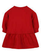 Abito per neonata Kenzo Kids rosso con stampa a fiori con logo - Rubino Kids