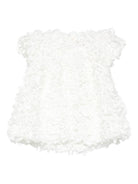 Abito per neonata La Stupenderia bianco con trama a petalo - Rubino Kids