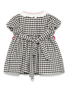 Abito per neonata La Stupenderia bianco e nero con colletto alla Peter Pan - Rubino Kids