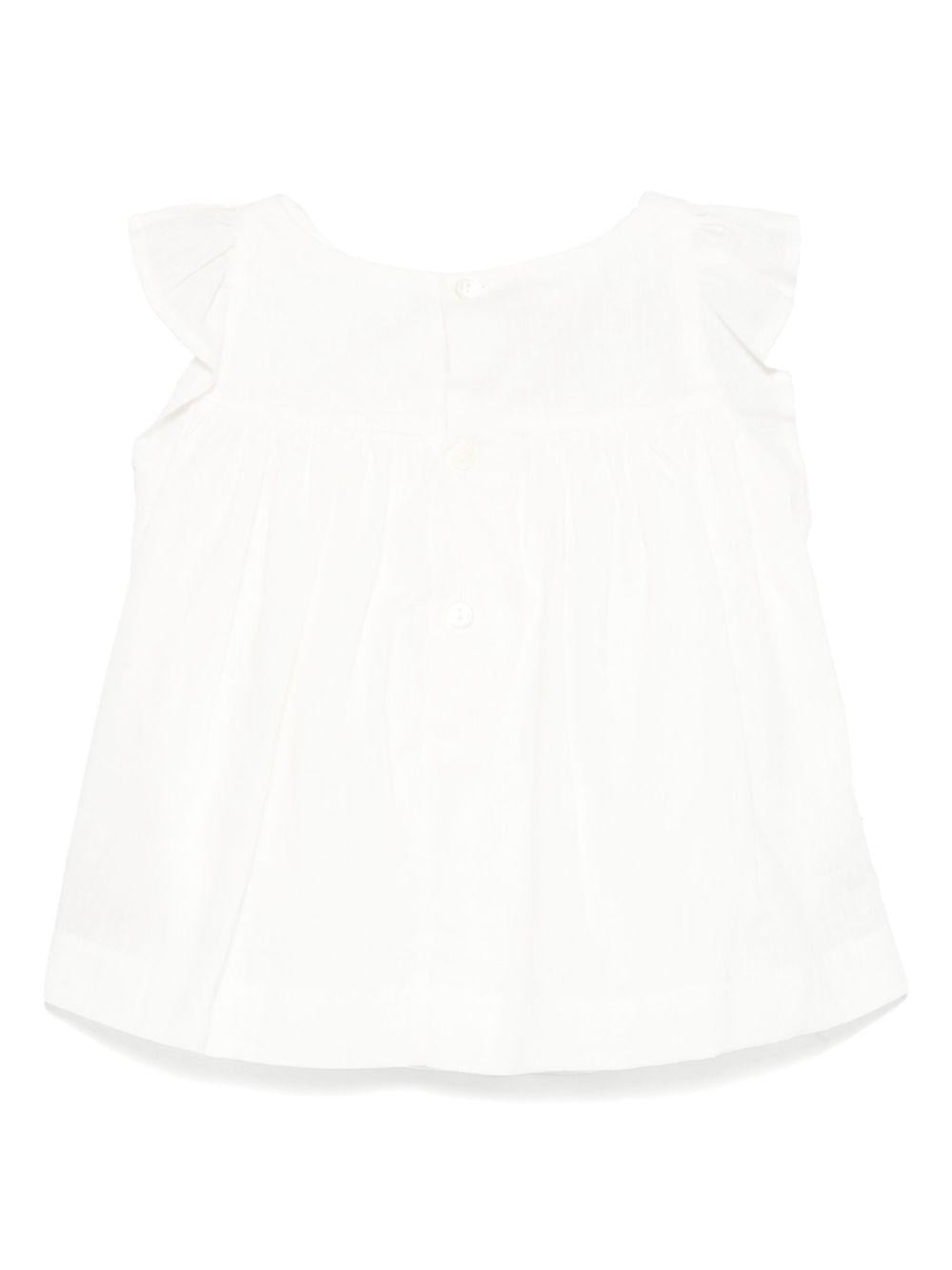 Abito per neonata La Stupenderia bianco in misto lino - Rubino Kids