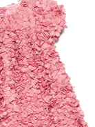 Abito per neonata La Stupenderia rosa con trama a petalo - Rubino Kids