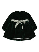 Abito per neonata La Stupenderia verde con dettaglio fiocco - Rubino Kids