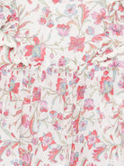 Abito per neonata Louise Misha bianco con stampa fiori all - over - Rubino Kids
