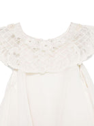 Abito per neonata MAISON AVA bianco con colletto a contrasto - Rubino Kids