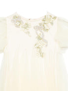 Abito per neonata Maison Ava giallo con applicazioni floreali - Rubino Kids