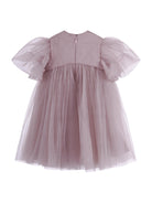 Abito per neonata Maison Ava rosa con decorazione in cristalli - Rubino Kids