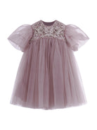 Abito per neonata Maison Ava rosa con decorazione in cristalli - Rubino Kids