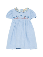 Abito per neonata Mariella Ferrari azzurro con colletto con stampa floreale - Rubino Kids