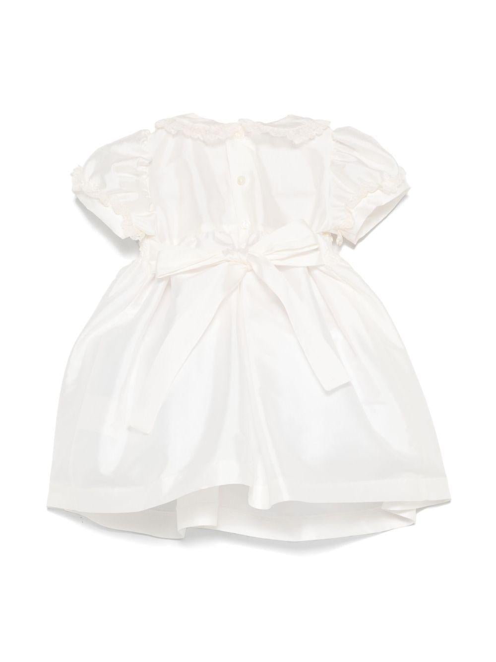 Abito per neonata Mariella Ferrari bianco con ricamo - Rubino Kids