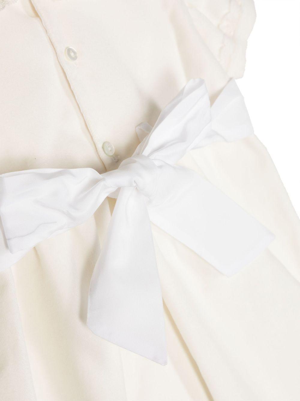 Abito per neonata Mariella Ferrari bianco svasato con cintura - Rubino Kids