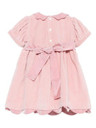 Abito per neonata Mariella Ferrari rosa con fiocco in velluto - Rubino Kids