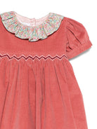 Abito per neonata Mariella Ferrari rosso con colletto con stampa floreale - Rubino Kids