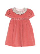 Abito per neonata Mariella Ferrari rosso con colletto con stampa floreale - Rubino Kids