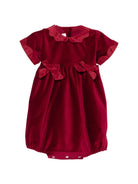 Abito per neonata Mariella Ferrari rosso con dettaglio fiocchi - Rubino Kids