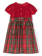 Abito per neonata Mariella Ferrari rosso con motivo tartan - Rubino Kids