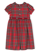 Abito per neonata Mariella Ferrari rosso con motivo tartan - Rubino Kids
