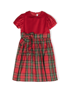 Abito per neonata Mariella Ferrari rosso con motivo tartan - Rubino Kids