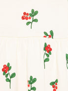 Abito per neonata Mini Rodini beige con stampa grafica e dettaglio con ruches - Rubino Kids