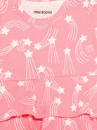 Abito per neonata Mini Rodini rosa con stampa stelle all - over - Rubino Kids