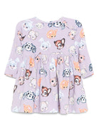 Abito per neonata Molo viola con stampa di animali - Rubino Kids