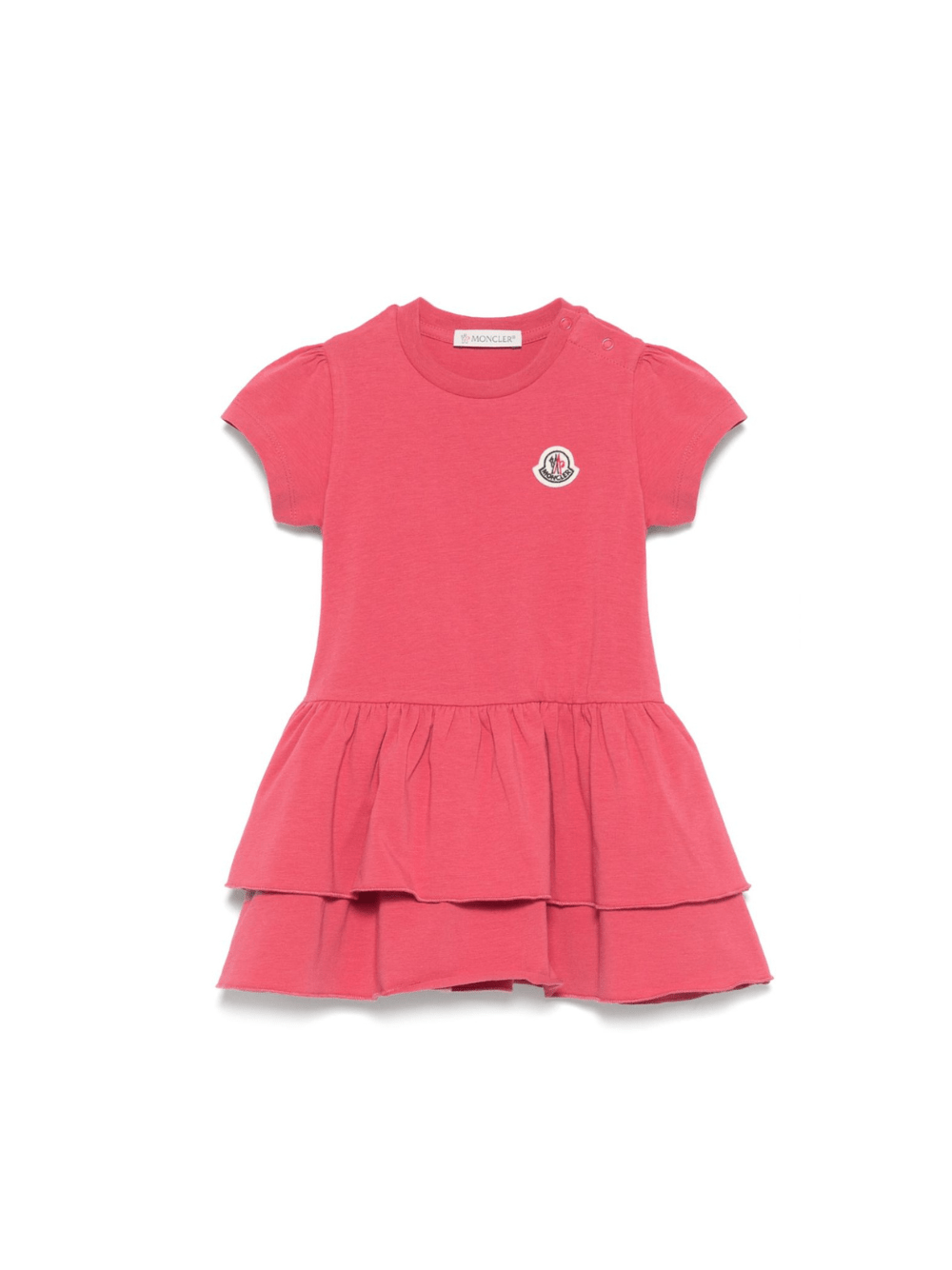 Abito per neonata Moncler Enfant rosa a maniche corte - Rubino Kids