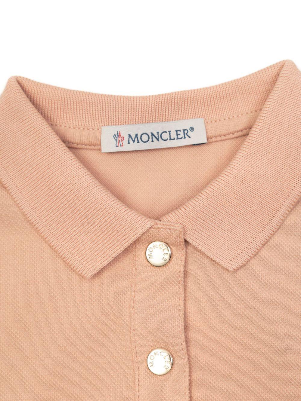 Abito per neonata Moncler Enfant rosa con pieghe - Rubino Kids