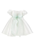 Abito per neonata Monnalisa bianco con dettaglio con fiocco e con fiore - Rubino Kids