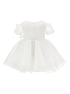 Abito per neonata Monnalisa bianco con dettaglio con fiocco - Rubino Kids
