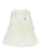 Abito per neonata Monnalisa bianco con maniche lunghe - Rubino Kids