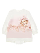 Abito per neonata Monnalisa bianco con stampa - Rubino Kids