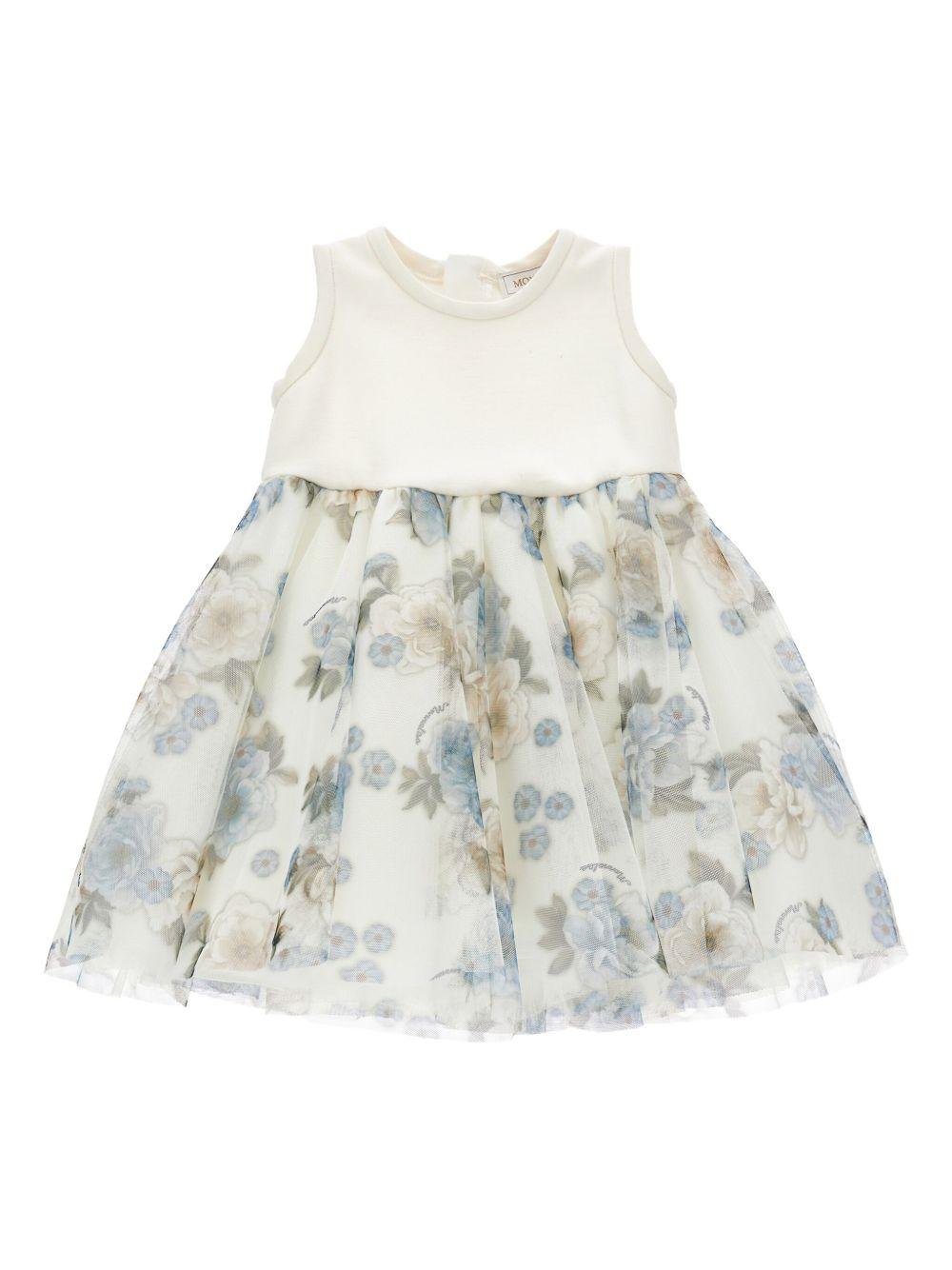 Abito per neonata Monnalisa multicolore con stampa a fiori - Rubino Kids