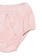 Abito per neonata Monnalisa rosa con colletto arricciato - Rubino Kids