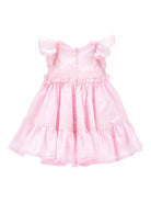 Abito per neonata Monnalisa rosa con ruches - Rubino Kids