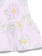 Abito per neonata Monnalisa rosa con stampa a fiori - Rubino Kids