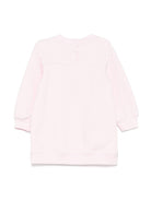 Abito per neonata Monnalisa rosa con stampa rosa sul davanti - Rubino Kids