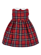 Abito per neonata Monnalisa rosso con motivo a quadri - Rubino Kids
