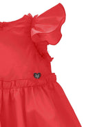 Abito per neonata Monnalisa rosso con ruches - Rubino Kids